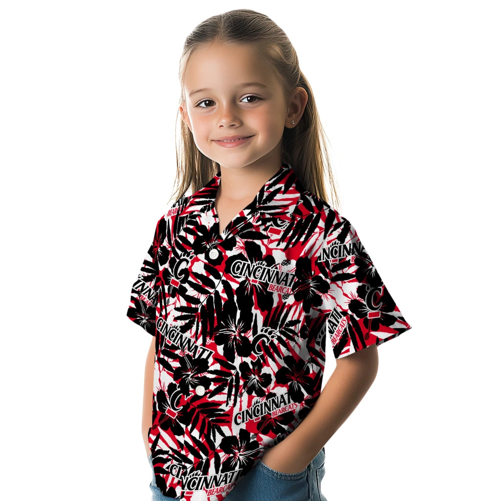 Cincinnati Bearcats Hawaiian Shirt - Hibiscus Overlay | Moonbestprint