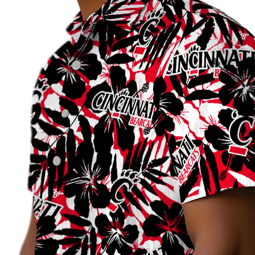 Cincinnati Bearcats Hawaiian Shirt - Hibiscus Overlay | Moonbestprint