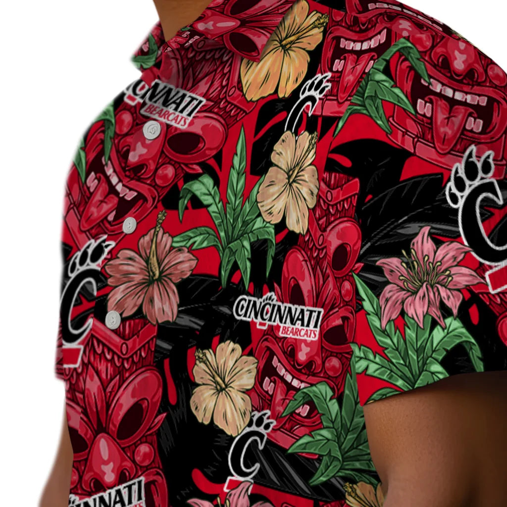 Cincinnati Bearcats Hawaiian Shirt - Hibiscus Tiki Jungle | Moonbestprint