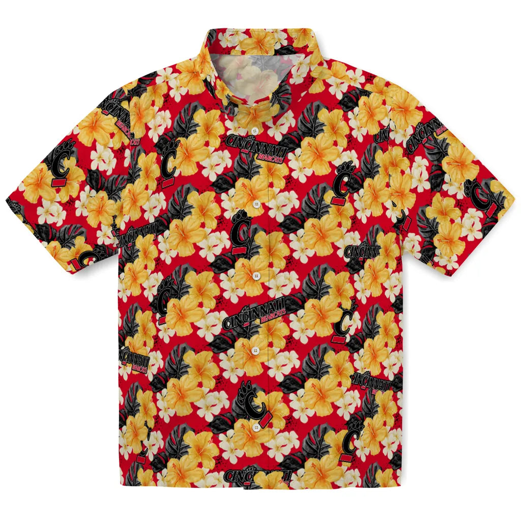 Cincinnati Bearcats Hawaiian Shirt - Hibiscus Tropics | Moonbestprint