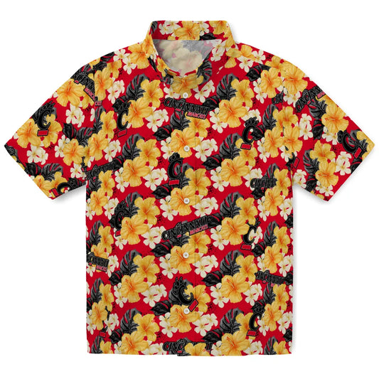 Cincinnati Bearcats Hawaiian Shirt - Hibiscus Tropics | Moonbestprint