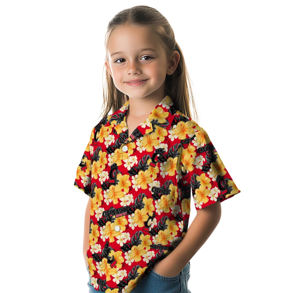Cincinnati Bearcats Hawaiian Shirt - Hibiscus Tropics | Moonbestprint