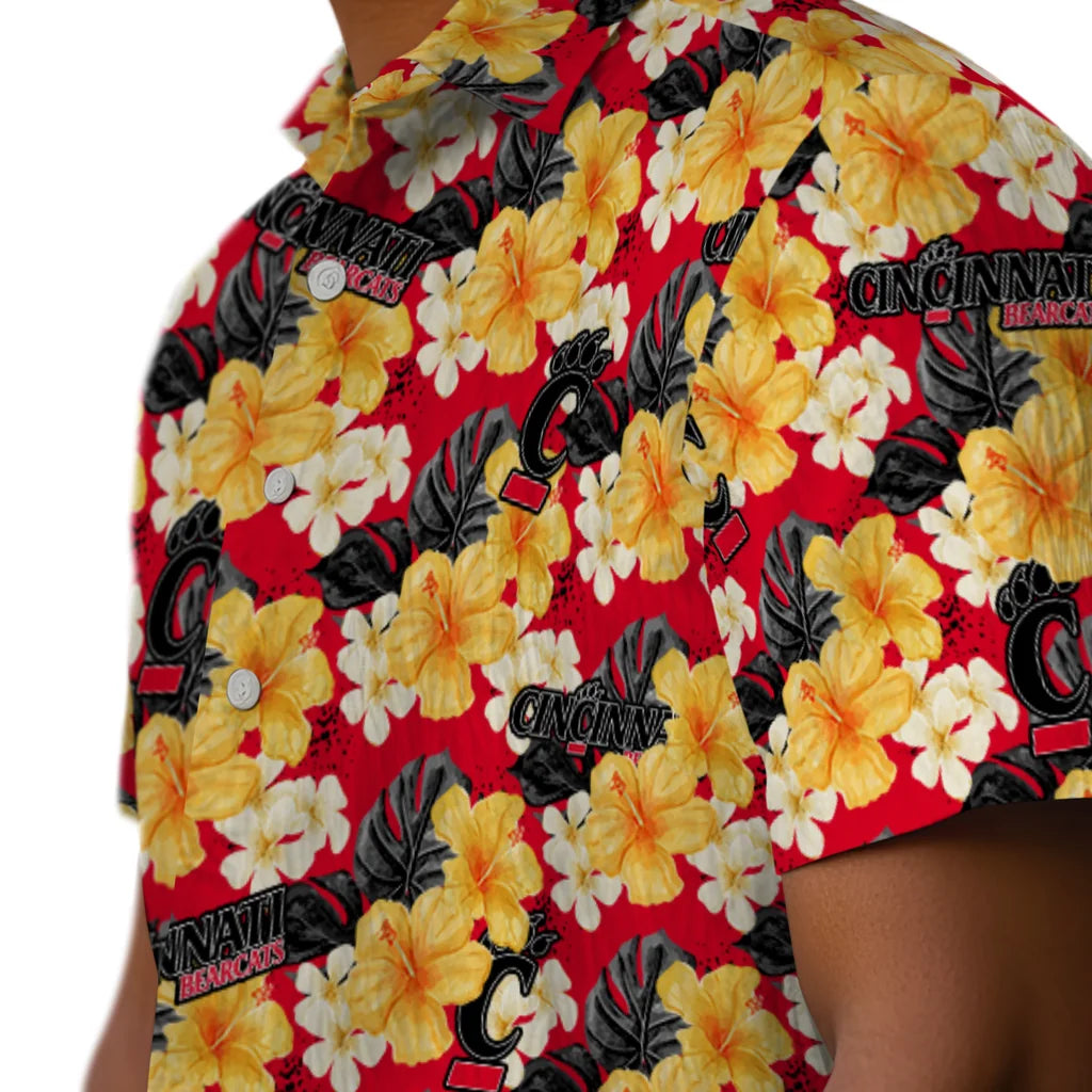 Cincinnati Bearcats Hawaiian Shirt - Hibiscus Tropics | Moonbestprint
