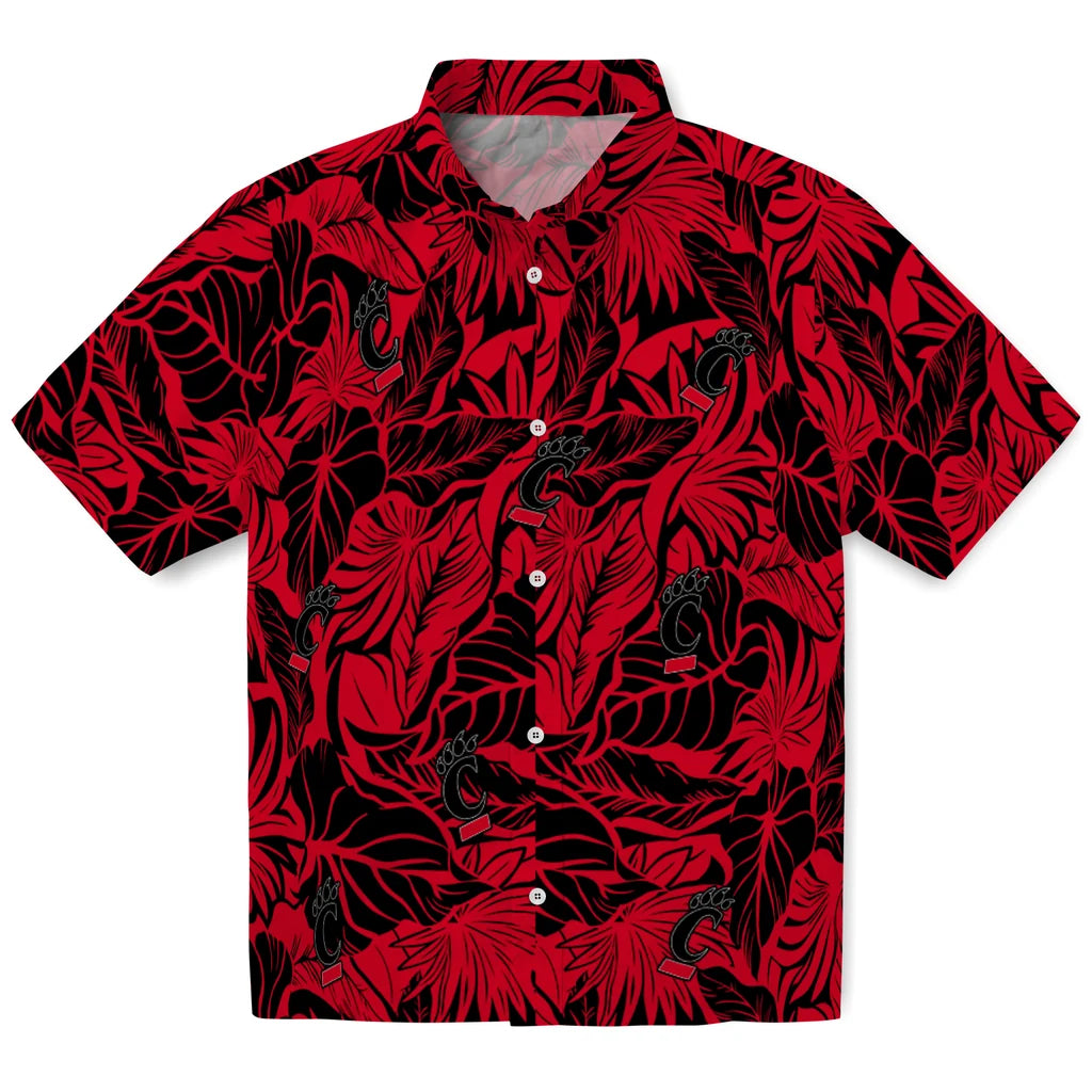 Cincinnati Bearcats Hawaiian Shirt - Monstera Layer | Moonbestprint