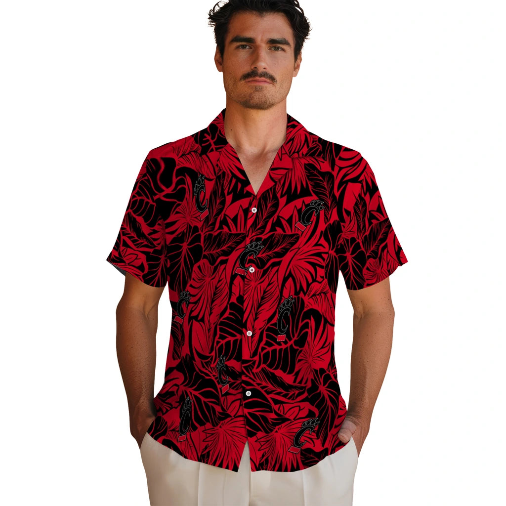 Cincinnati Bearcats Hawaiian Shirt - Monstera Layer | Moonbestprint