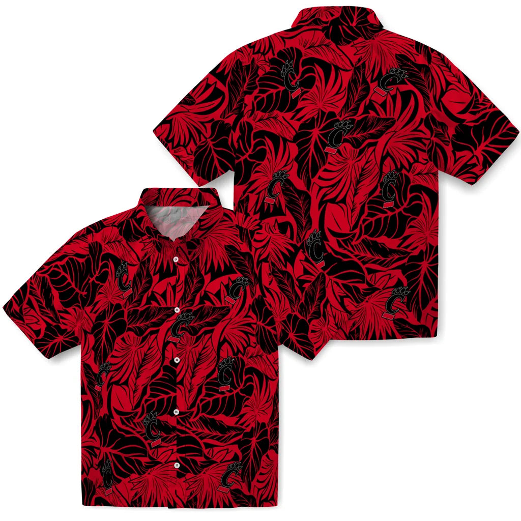 Cincinnati Bearcats Hawaiian Shirt - Monstera Layer | Moonbestprint