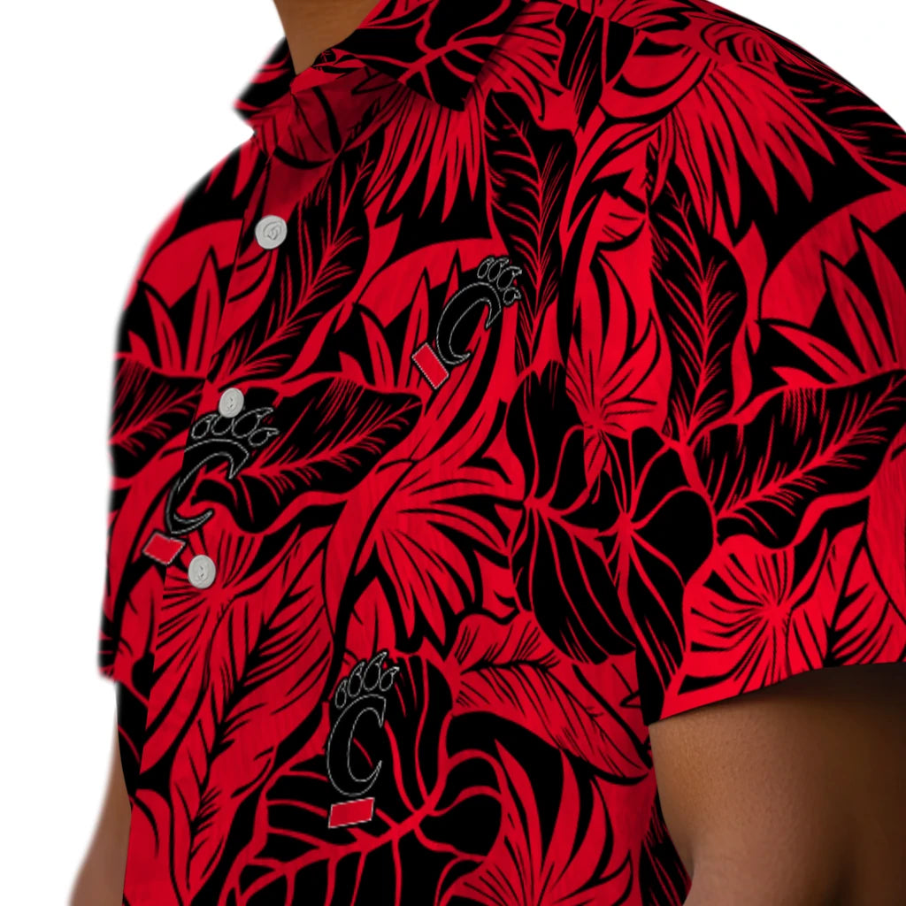Cincinnati Bearcats Hawaiian Shirt - Monstera Layer | Moonbestprint