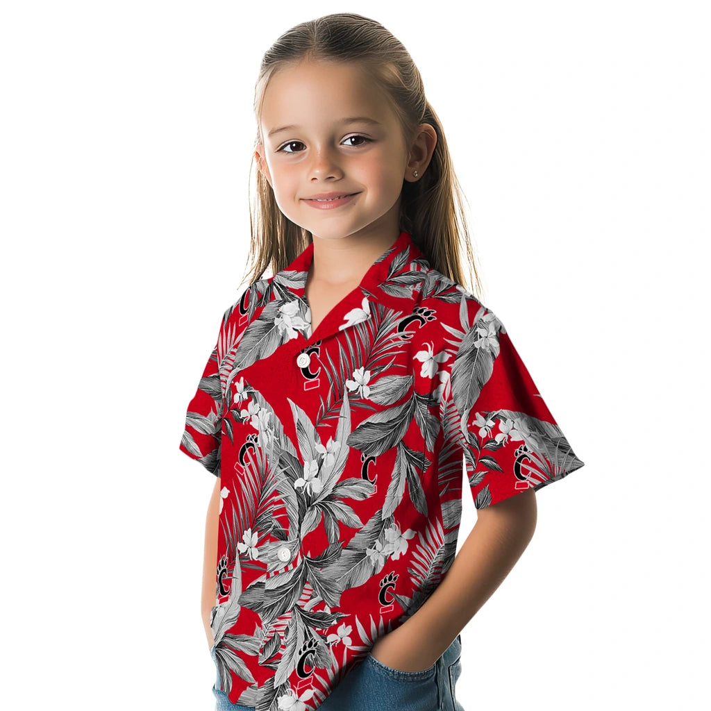 Cincinnati Bearcats Hawaiian Shirt - Palm Leaves | Moonbestprint