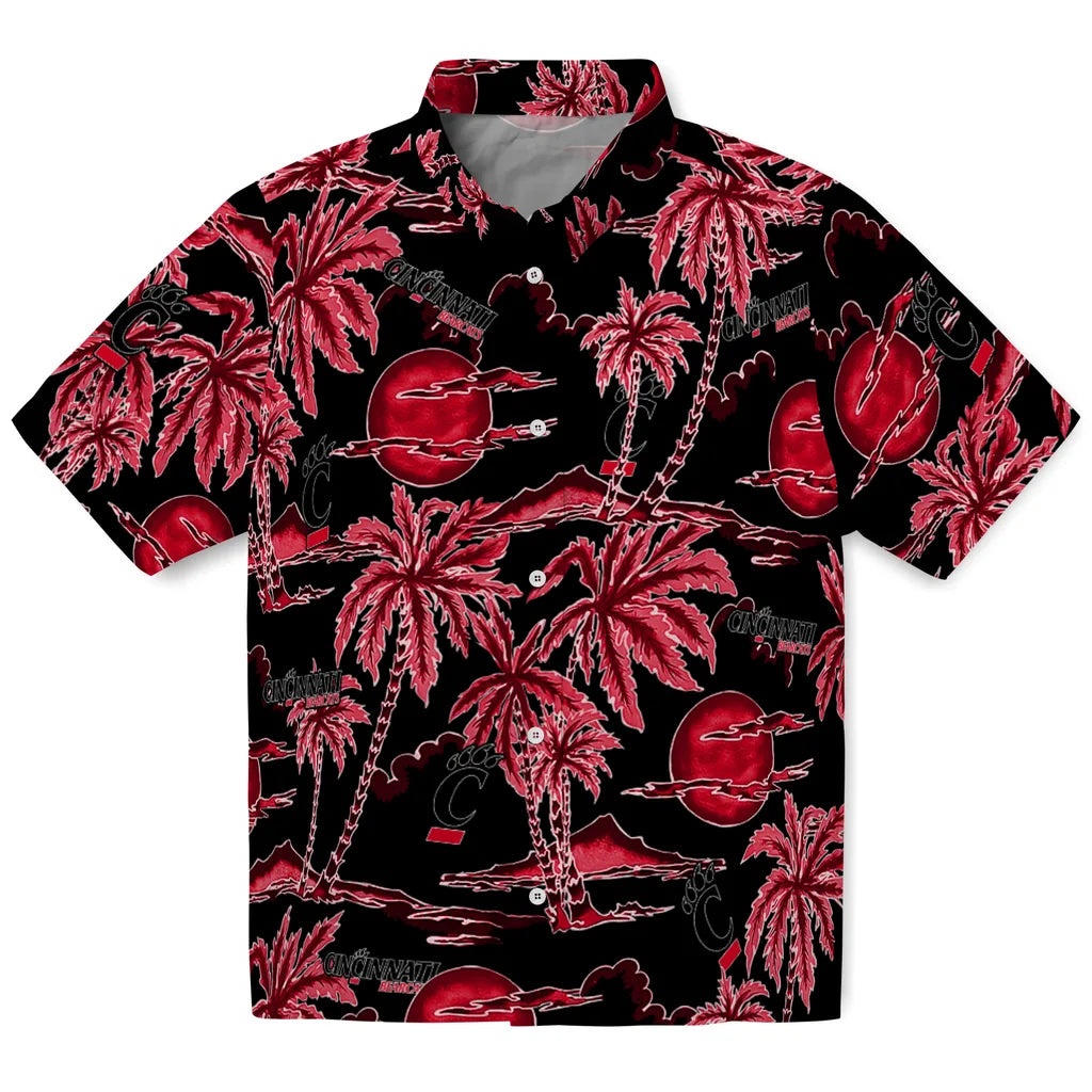 Cincinnati Bearcats Hawaiian Shirt - Palm Sunset | Moonbestprint