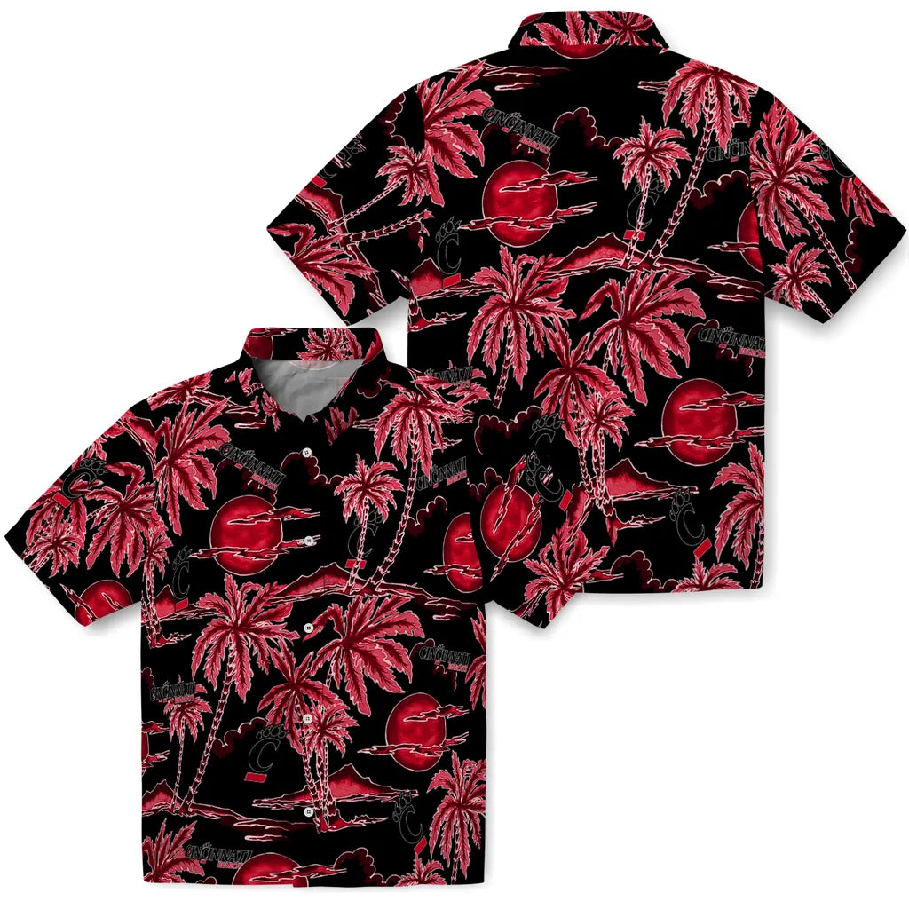 Cincinnati Bearcats Hawaiian Shirt - Palm Sunset | Moonbestprint