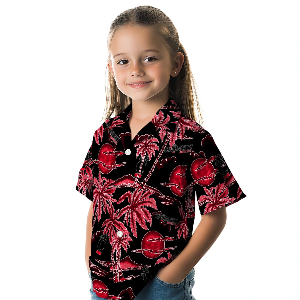 Cincinnati Bearcats Hawaiian Shirt - Palm Sunset | Moonbestprint