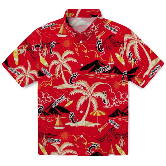 Cincinnati Bearcats Hawaiian Shirt - Palm Tree Island | Moonbestprint