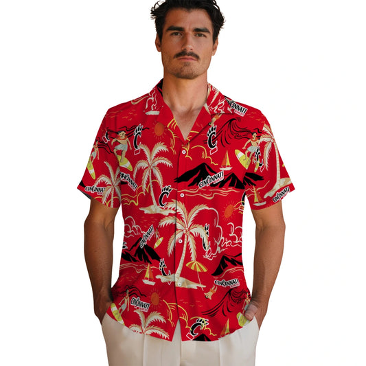 Cincinnati Bearcats Hawaiian Shirt - Palm Tree Island | Moonbestprint