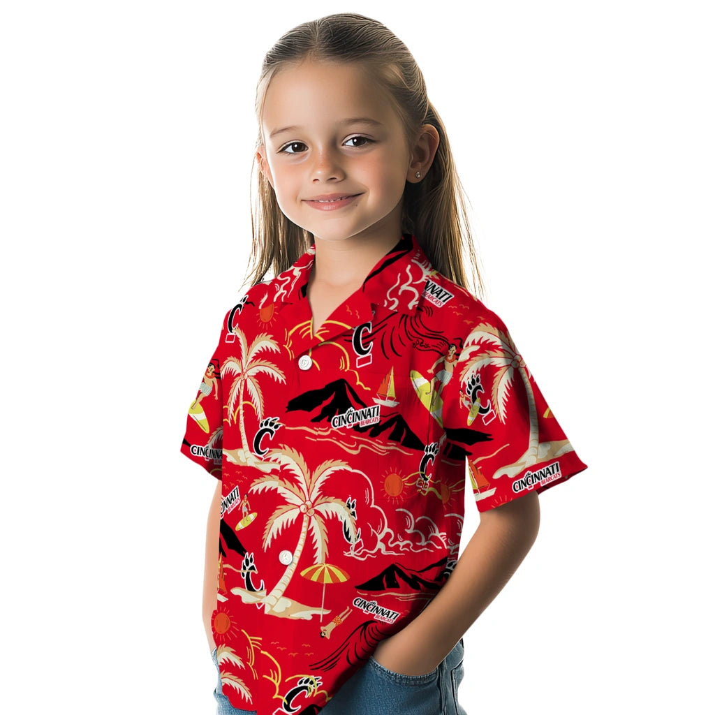 Cincinnati Bearcats Hawaiian Shirt - Palm Tree Island | Moonbestprint