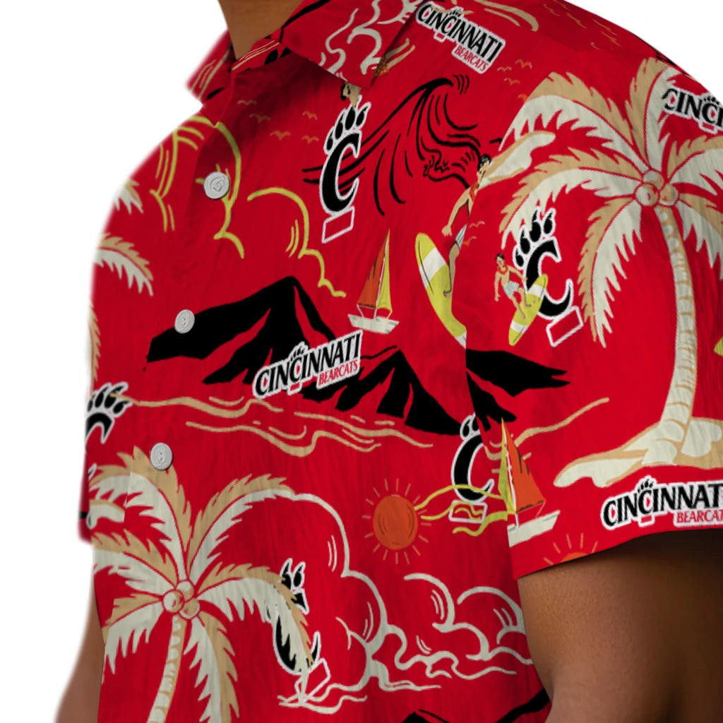 Cincinnati Bearcats Hawaiian Shirt - Palm Tree Island | Moonbestprint