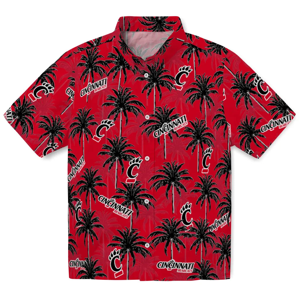 Cincinnati Bearcats Hawaiian Shirt - Palm Tree Motif | Moonbestprint