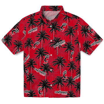 Cincinnati Bearcats Hawaiian Shirt - Palm Tree Motif | Moonbestprint