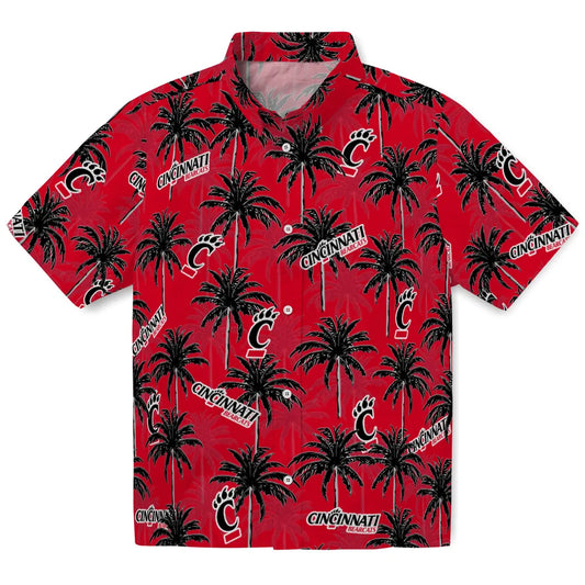 Cincinnati Bearcats Hawaiian Shirt - Palm Tree Motif | Moonbestprint