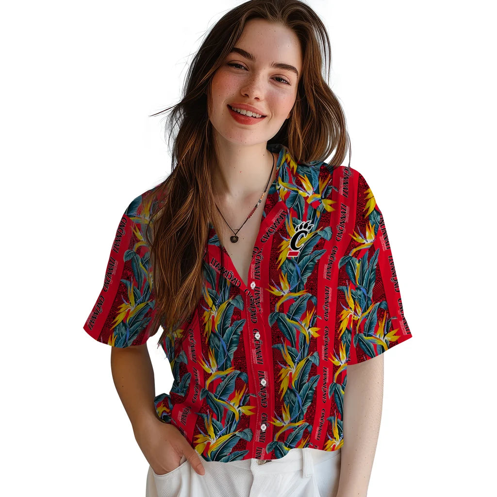 Cincinnati Bearcats Hawaiian Shirt - Paradise Vines | Moonbestprint