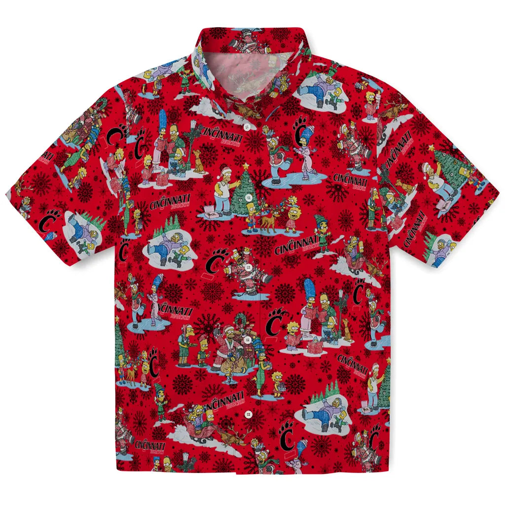 Cincinnati Bearcats Hawaiian Shirt - Simpsons Christmas | Moonbestprint