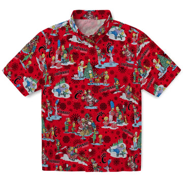 Cincinnati Bearcats Hawaiian Shirt - Simpsons Christmas | Moonbestprint