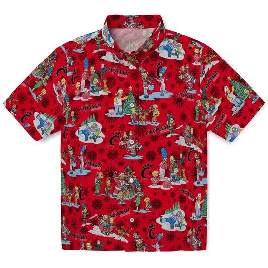 Cincinnati Bearcats Hawaiian Shirt - Simpsons Christmas | Moonbestprint