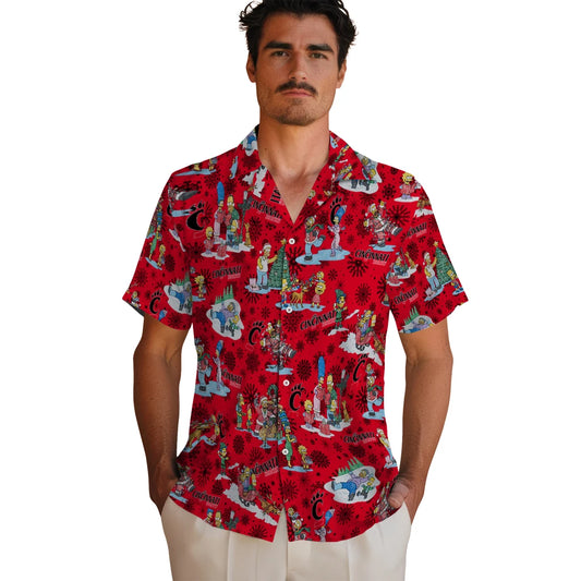 Cincinnati Bearcats Hawaiian Shirt - Simpsons Christmas | Moonbestprint