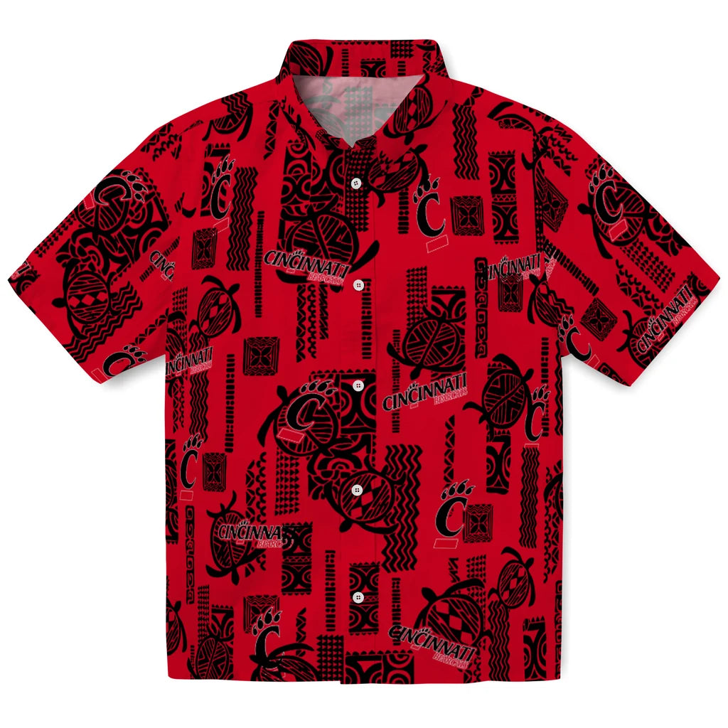 Cincinnati Bearcats Hawaiian Shirt - Turtle Lines | Moonbestprint