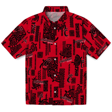 Cincinnati Bearcats Hawaiian Shirt - Turtle Lines | Moonbestprint