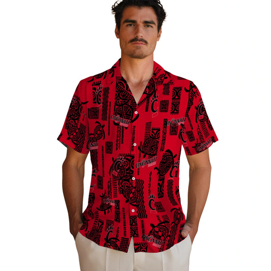 Cincinnati Bearcats Hawaiian Shirt - Turtle Lines | Moonbestprint