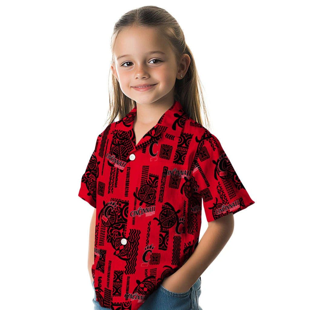 Cincinnati Bearcats Hawaiian Shirt - Turtle Lines | Moonbestprint