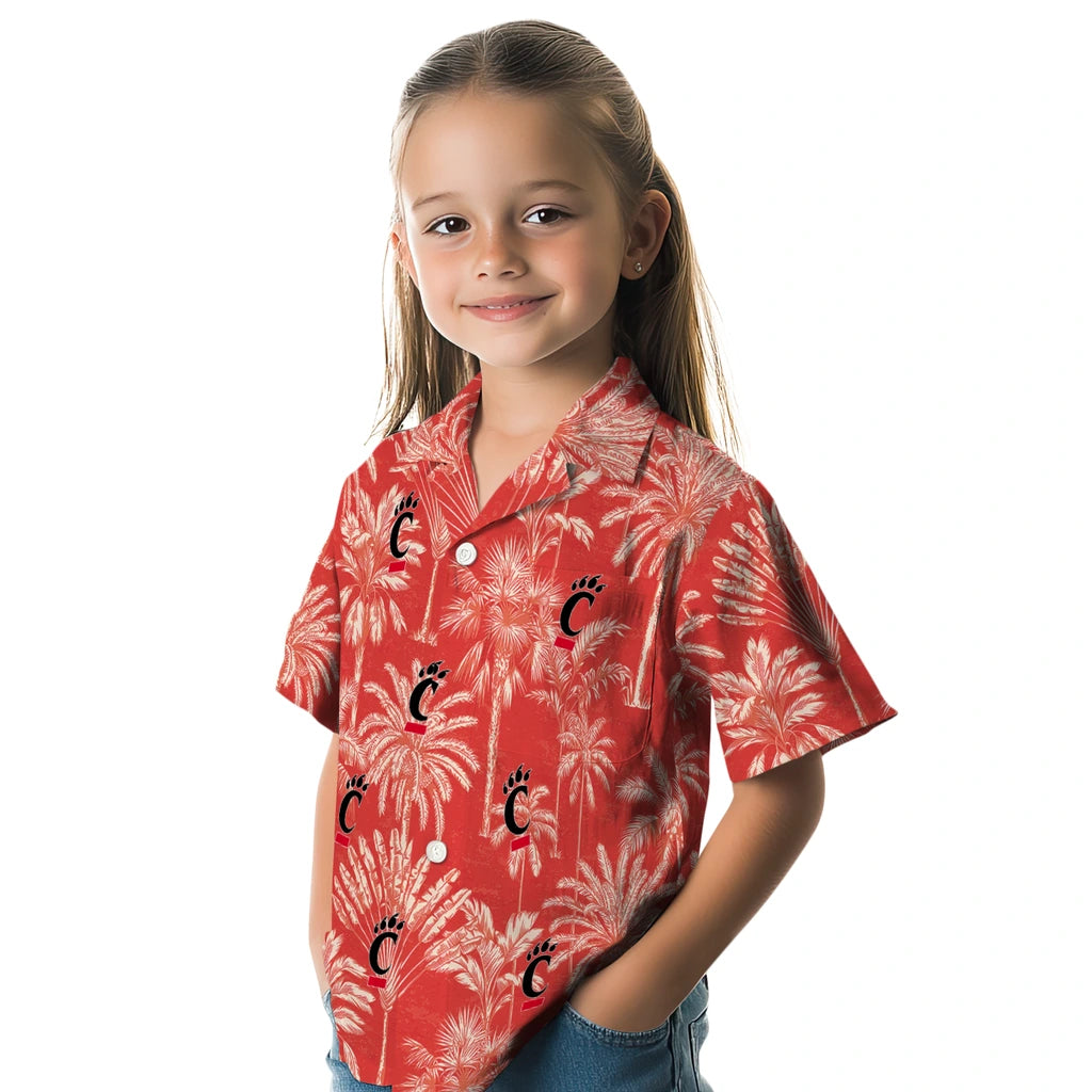Cincinnati Bearcats Hawaiian Shirt - Vintage Palm Tree | Moonbestprint