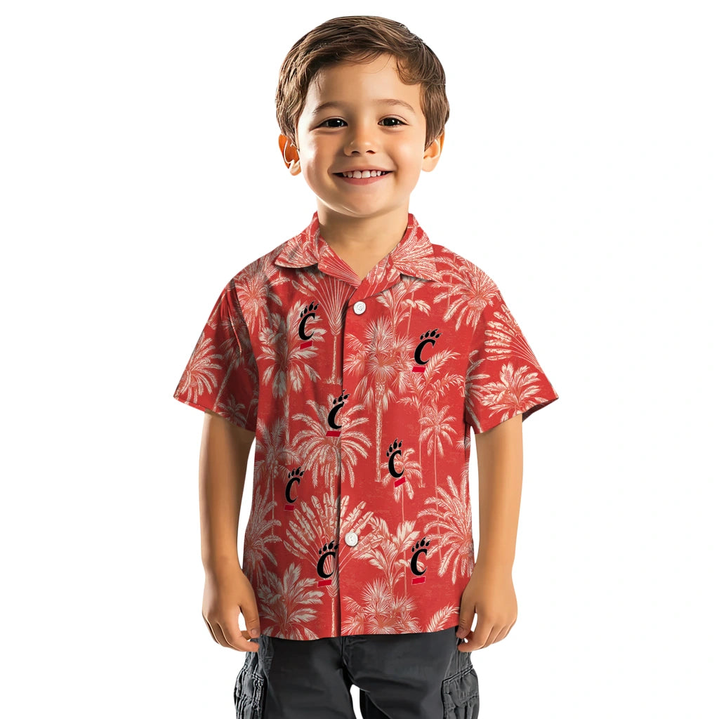 Cincinnati Bearcats Hawaiian Shirt - Vintage Palm Tree | Moonbestprint