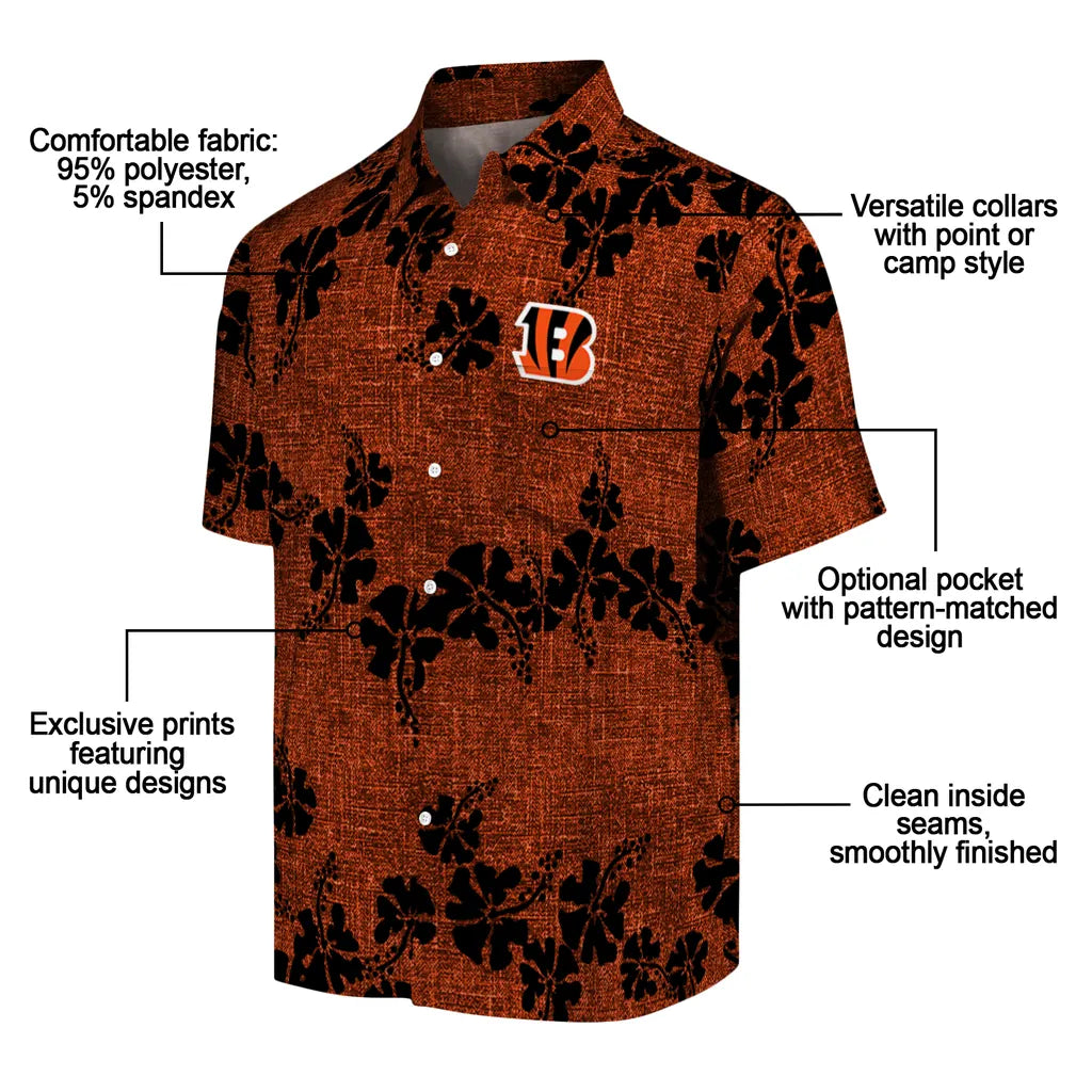 Cincinnati Bengals Hawaiian Shirt - 50th State Flower | Moonbestprint