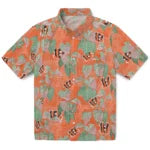 Cincinnati Bengals Hawaiian Shirt - Anthurium Overlay | Moonbestprint