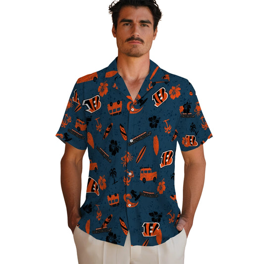 Cincinnati Bengals Hawaiian Shirt - Beach Vibe | Moonbestprint