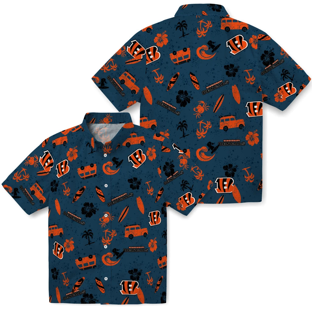 Cincinnati Bengals Hawaiian Shirt - Beach Vibe | Moonbestprint