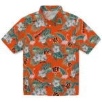 Cincinnati Bengals Hawaiian Shirt - Flamingo and Hibiscus | Moonbestprint