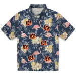 Cincinnati Bengals Hawaiian Shirt - Flamingo Hibiscus | Moonbestprint