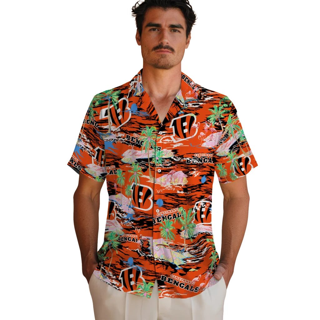 Cincinnati Bengals Flamingo Retreat 2026 Hawaiian Shirt – Moonbestprint