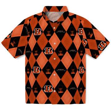Cincinnati Bengals Hawaiian Shirt - Golfing Plaid | Moonbestprint