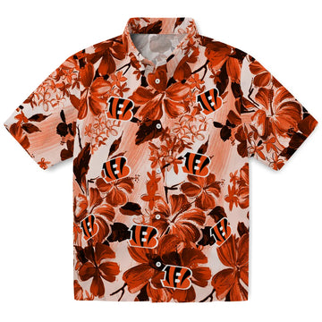 Cincinnati Bengals Hawaiian Shirt - Hibiscus Arrangement | Moonbestprint