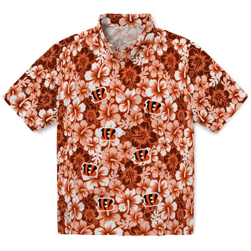 Cincinnati Bengals Hawaiian Shirt - Hibiscus Blooms | Moonbestprint