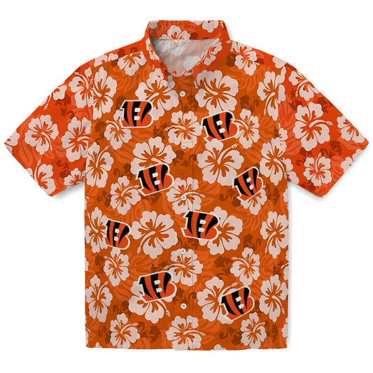 Cincinnati Bengals Hawaiian Shirt - Hibiscus Cluster | Moonbestprint
