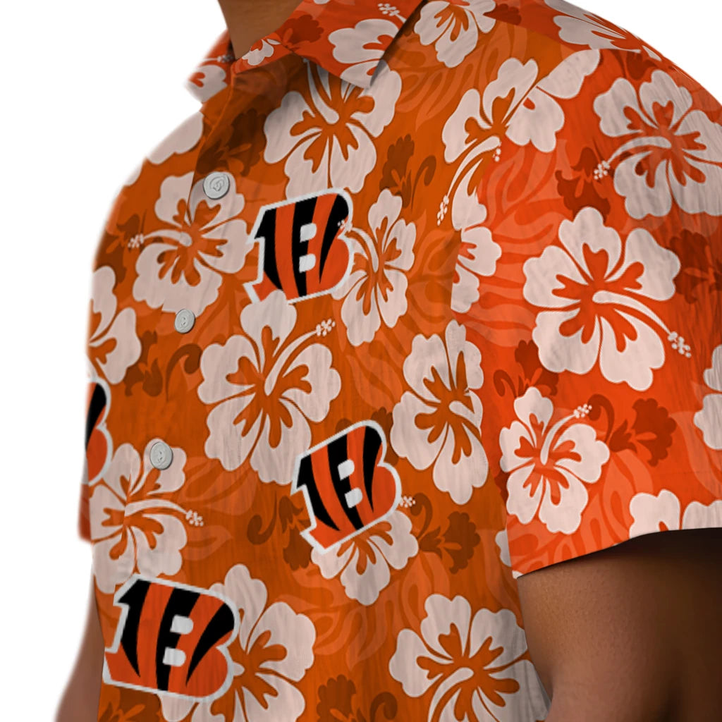 Cincinnati Bengals Hawaiian Shirt - Hibiscus Cluster | Moonbestprint