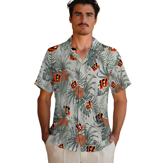 Cincinnati Bengals Hawaiian Shirt - Hibiscus Designs | Moonbestprint