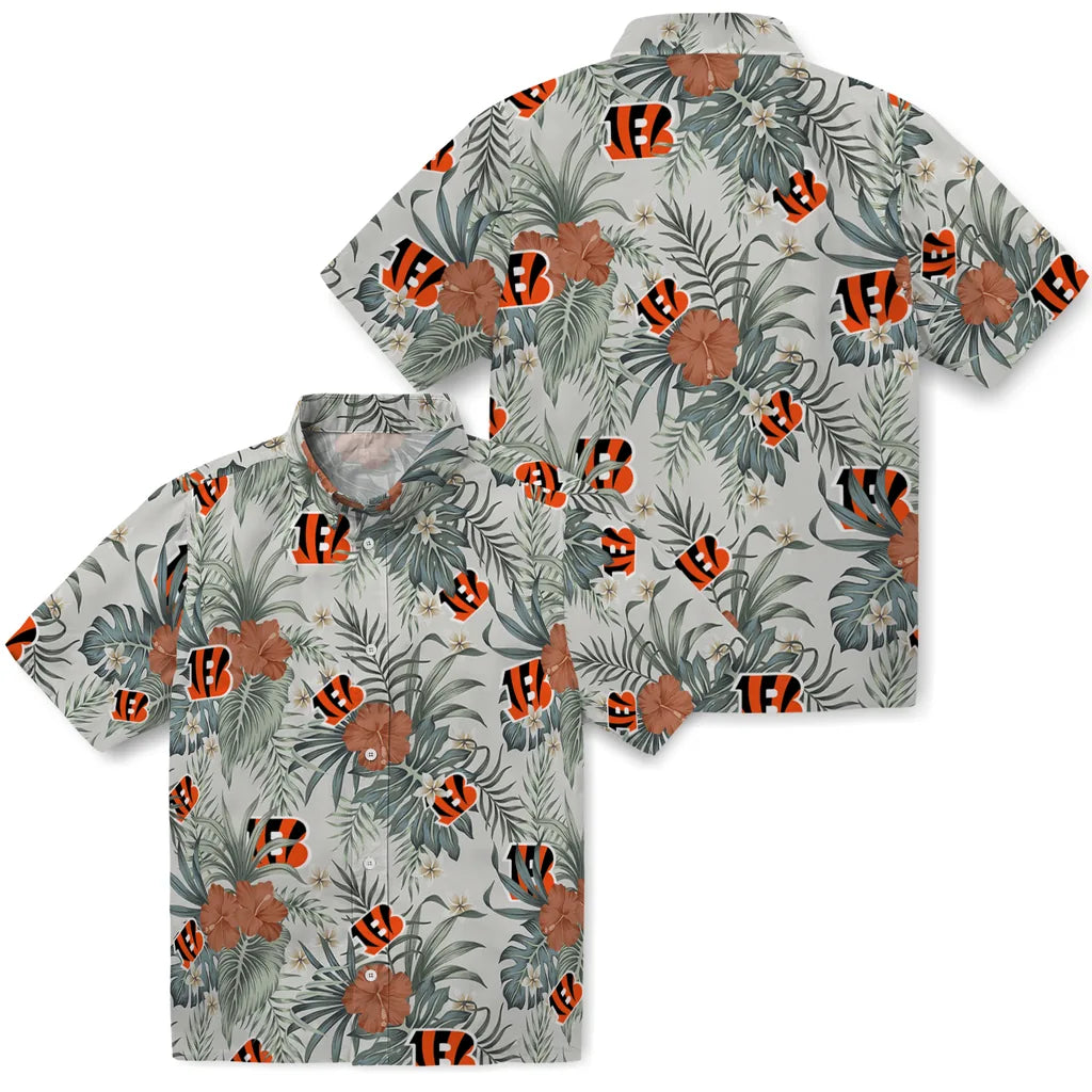 Cincinnati Bengals Hawaiian Shirt - Hibiscus Designs | Moonbestprint