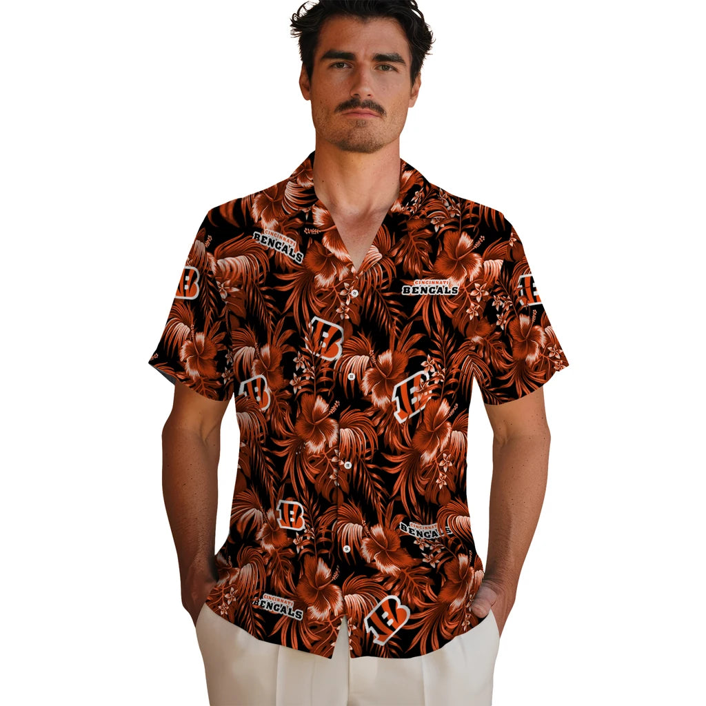 Cincinnati Bengals Hawaiian Shirt - Hibiscus Exotic | Moonbestprint