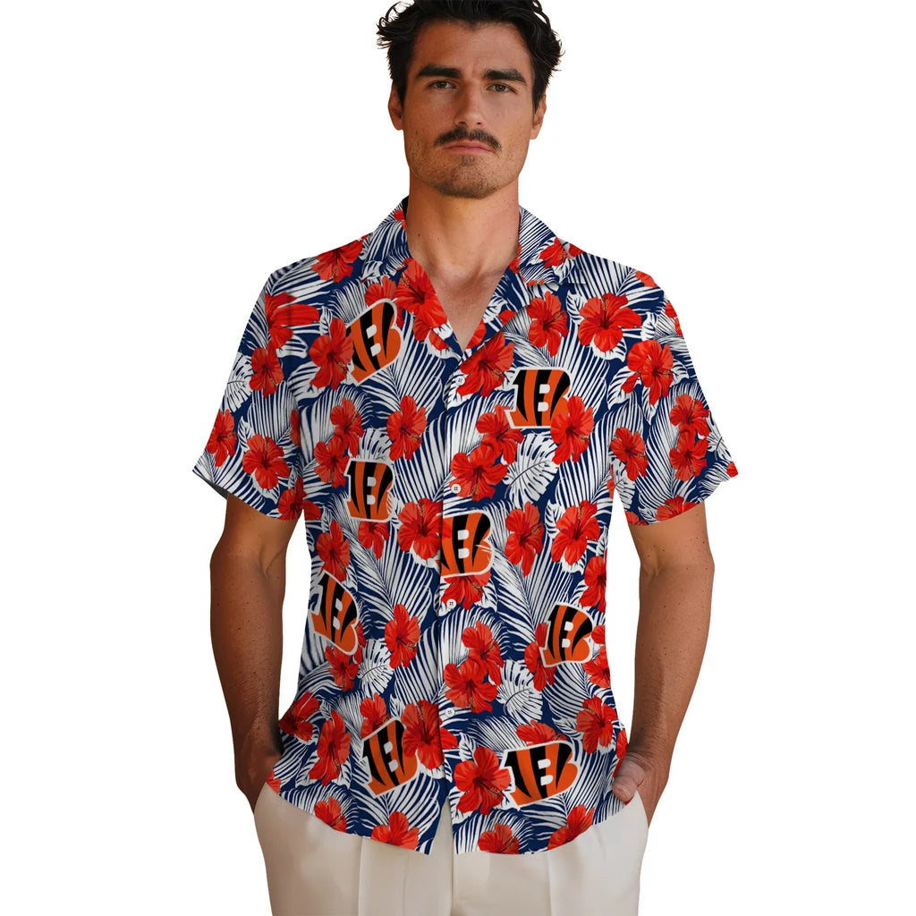 Cincinnati Bengals Hawaiian Shirt - Hibiscus Fiesta | Moonbestprint