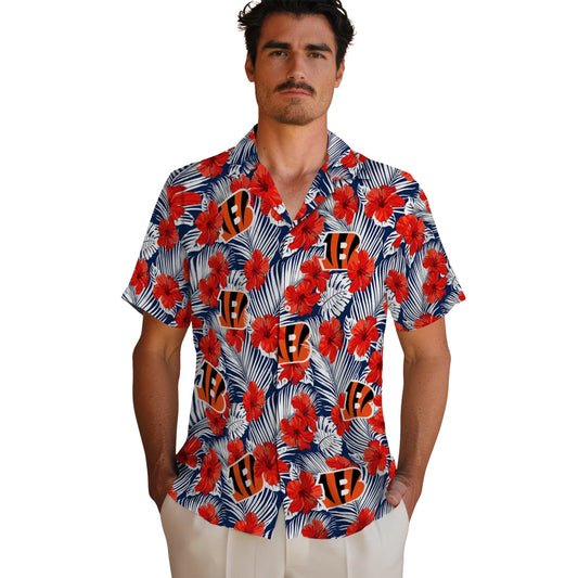 Cincinnati Bengals Hawaiian Shirt - Hibiscus Fiesta | Moonbestprint